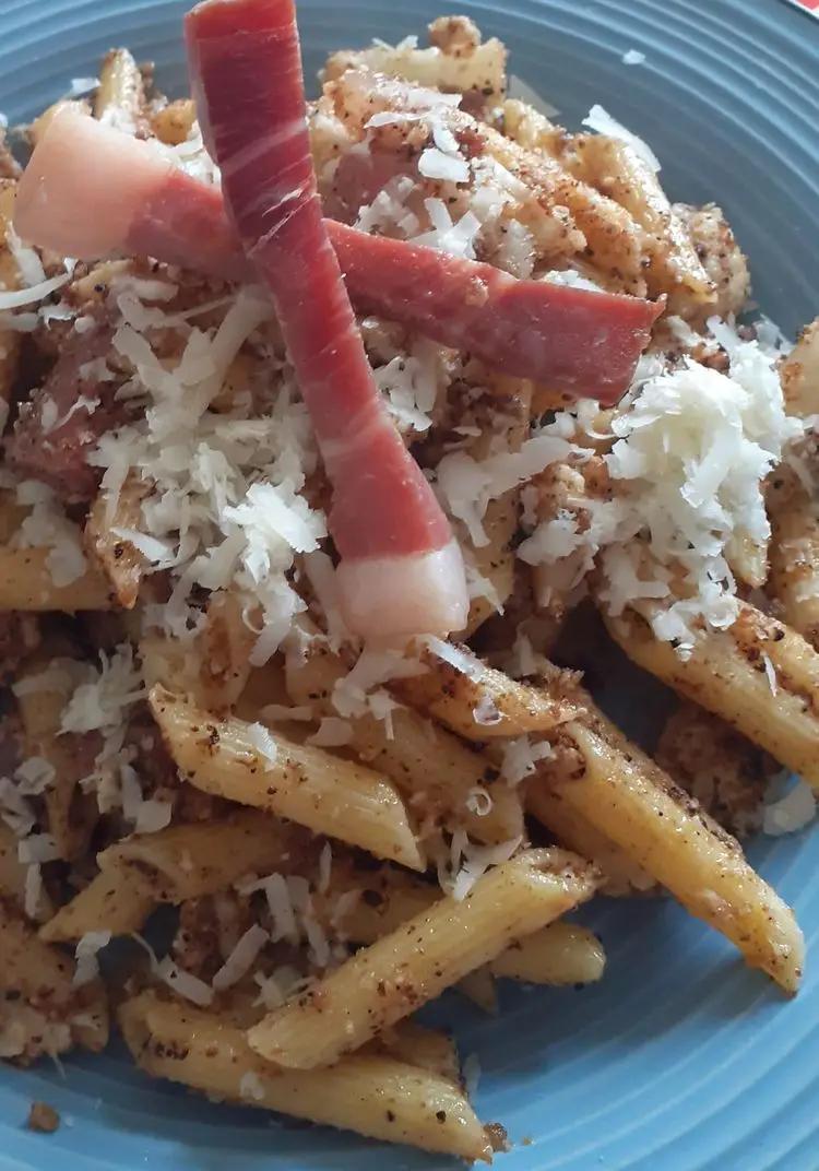 Ricetta Penne con cavolfiore e prosciutto crudo stagionato,🤪 di mena74