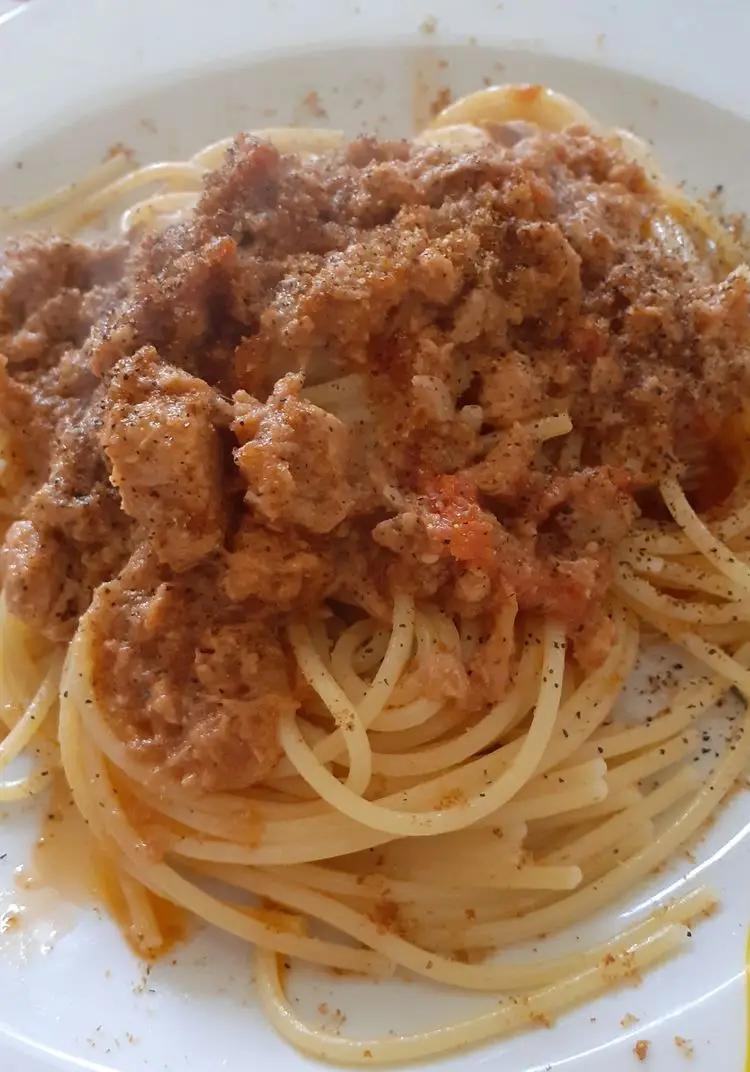 Ricetta Spaghetti con tonno pomodorini pachino e pane tostato di mena74