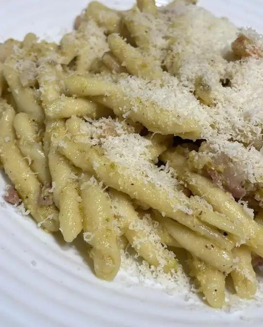 Ricetta Casarecce Pesto di Pistacchi,Pancetta è Gamberetti di terry97