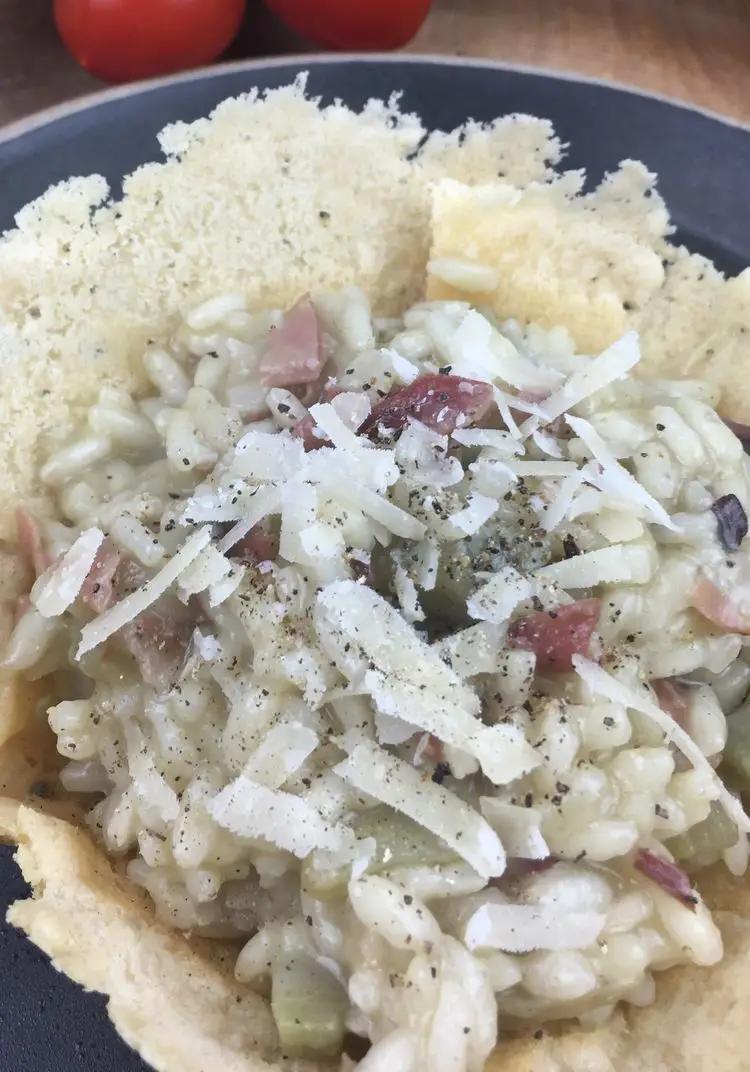 Ricetta Risotto speck e carciofi in cestino di parmigiano di scolalapastacucinaitaliana