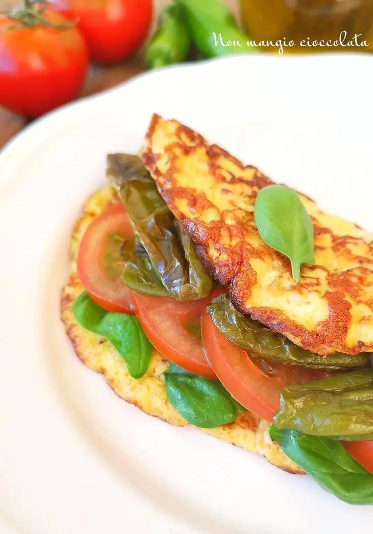 Ricetta Omelette con friggitelli, pomodori e spinacini di Nonmangiocioccolata