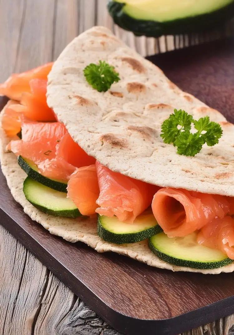 Ricetta Piadina integrale con salmone affumicato e zucchine di matteo_capone