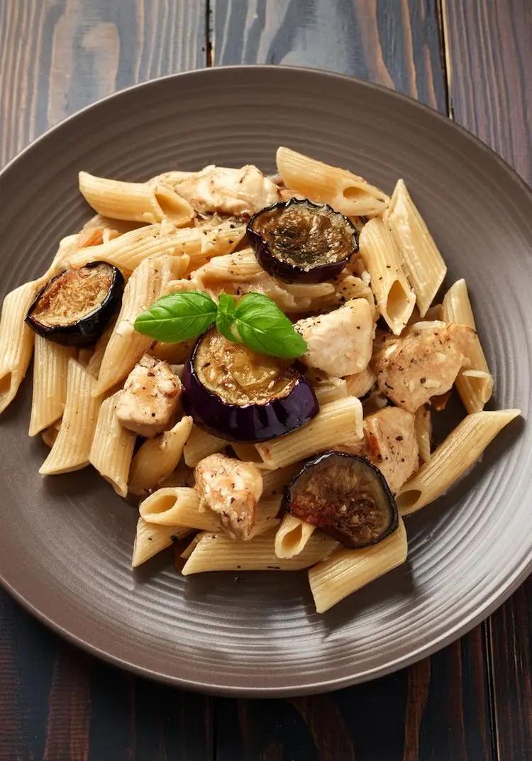 Ricetta Pasta integrale con pollo e melanzane di Magno