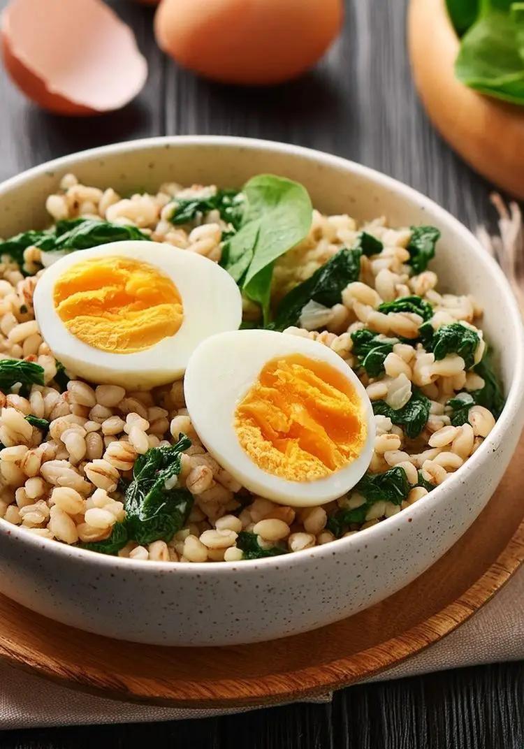 Ricetta Orzo con spinaci e uova di elena.bondenari