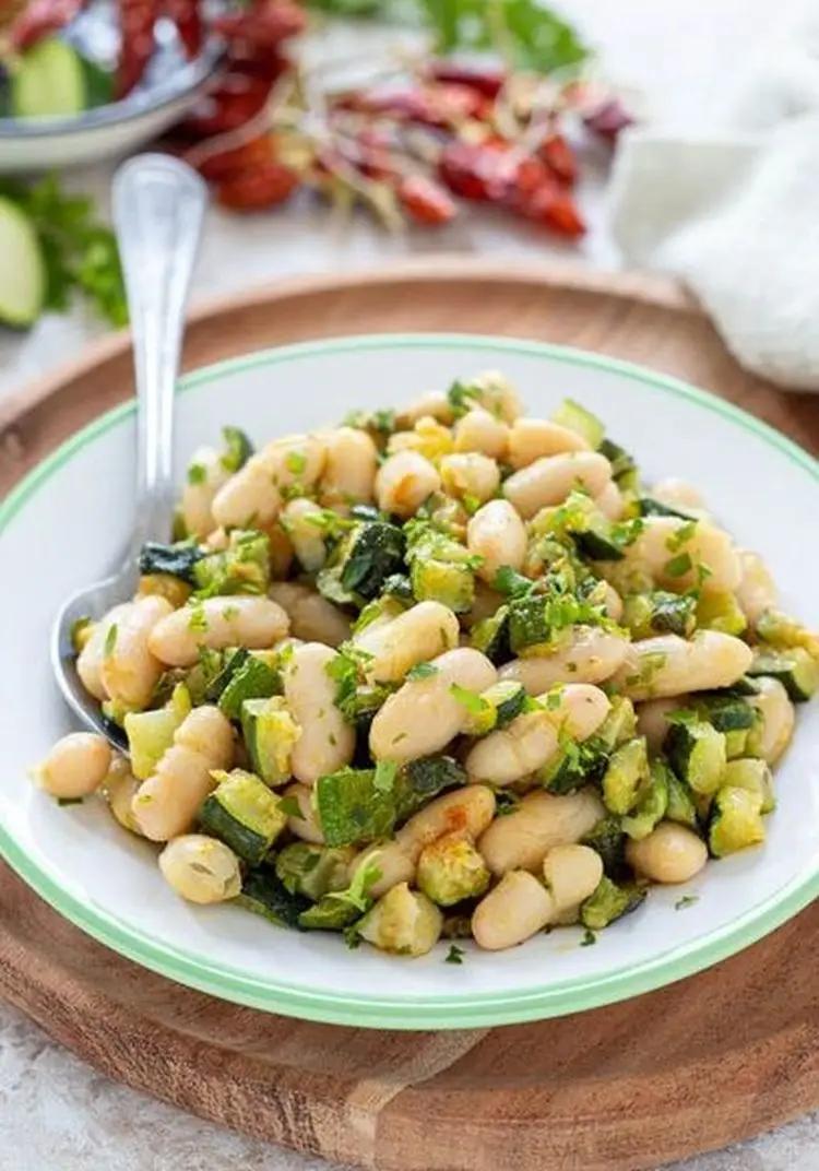 Ricetta Zucchine e fagioli cannellini al profumo di limone e menta di eltamain