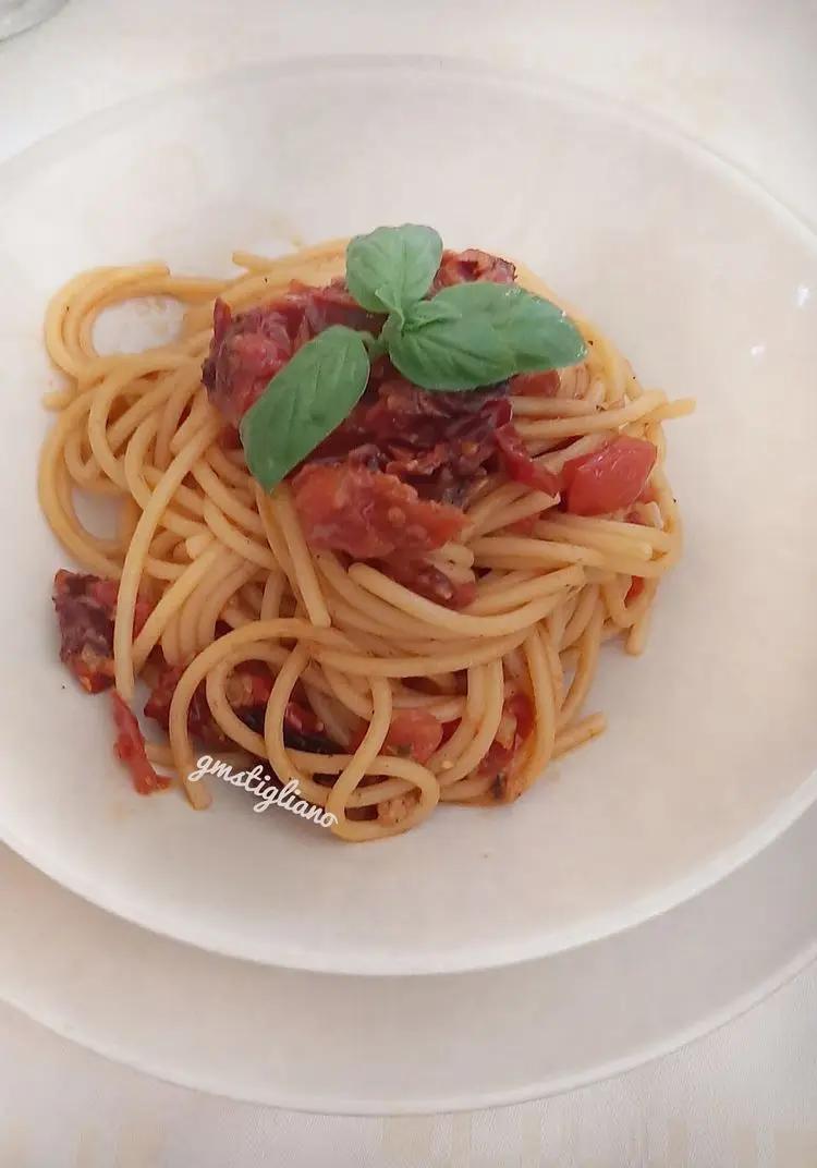 Ricetta Spaghetti con pomodori al forno di grazia010
