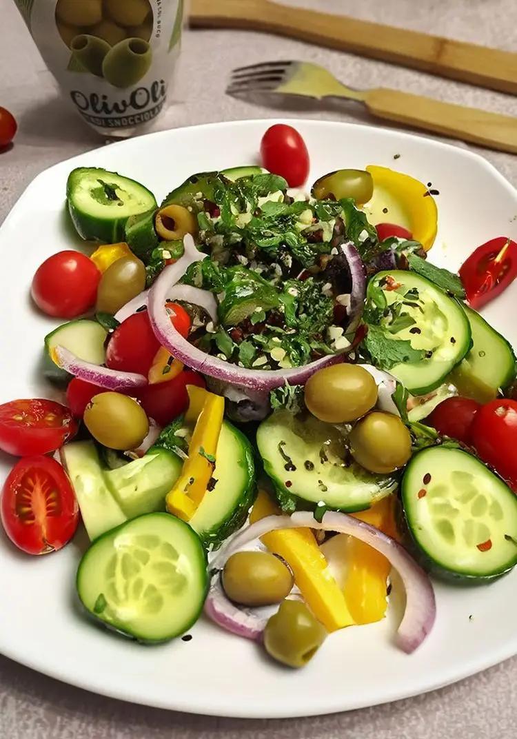 Ricetta Verde e Sano: Insalata Vivace con Olive Saclà di adrido