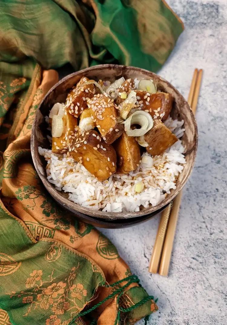 Ricetta TOFU IN AGRODOLCE CON RISO BASMATI di kettycucinooggi