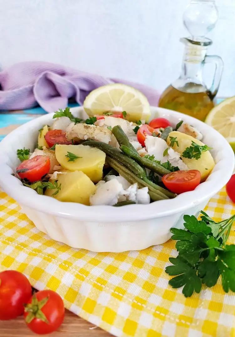 Ricetta INSALATA FRESCA CON VERDURE E MERLUZZO di kettycucinooggi