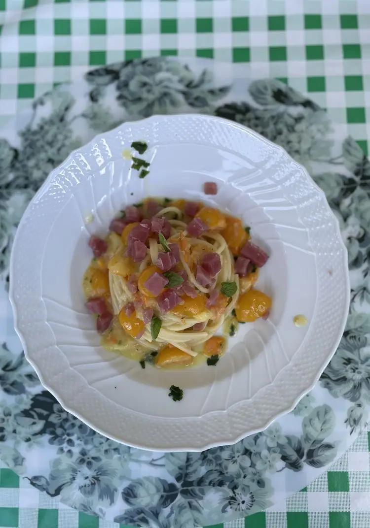 Ricetta Spaghetti con crema di pomodori e tartare di tonno di erikariserbato