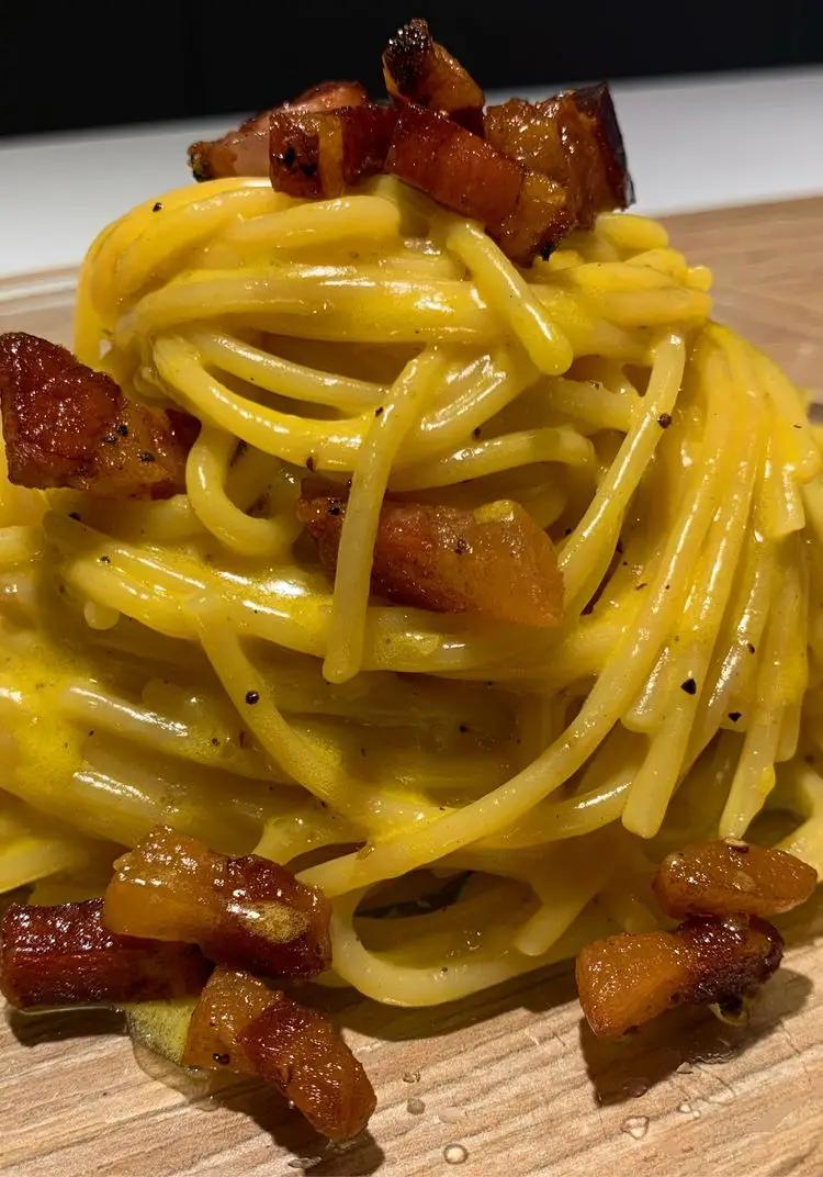 Ricetta Spaghettone alla carbonara di maccaro_paraosteria