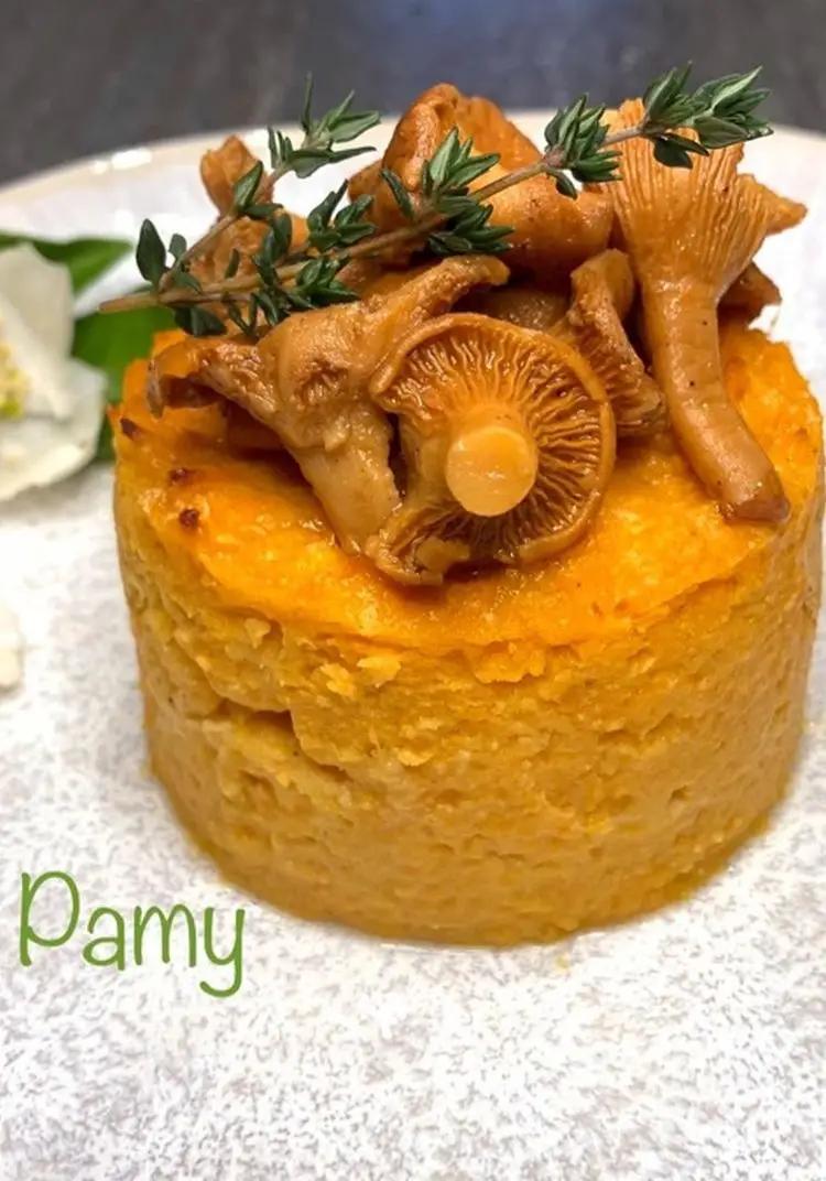 Ricetta FLAN DI PATATE AMERICANE DAL CUORE FILANTE CON FUNGHI FINFERLI di c77pamy