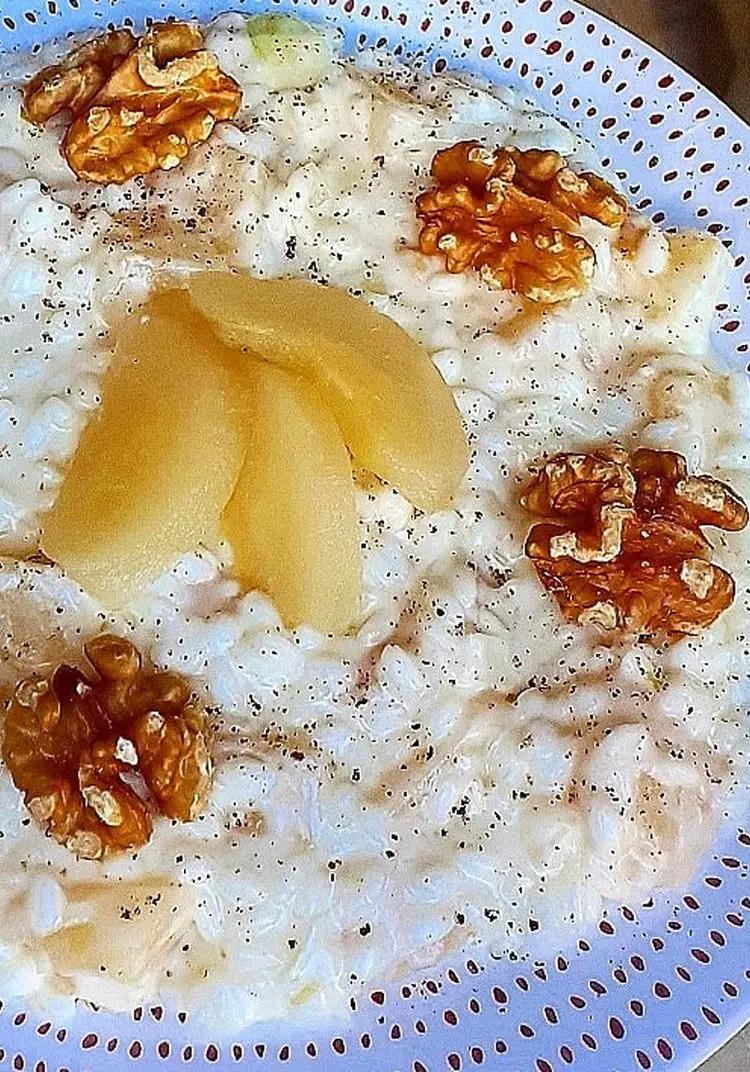 Ricetta Risotto Pere, Noci e Mascarpone. di lericettedimarygio