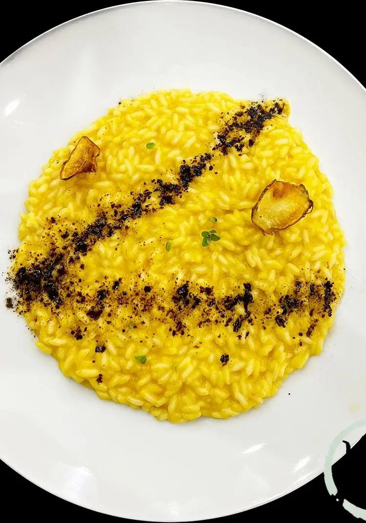 Ricetta Risotto zucca, birra, liquirizia e chips topinambur di savianonunzio