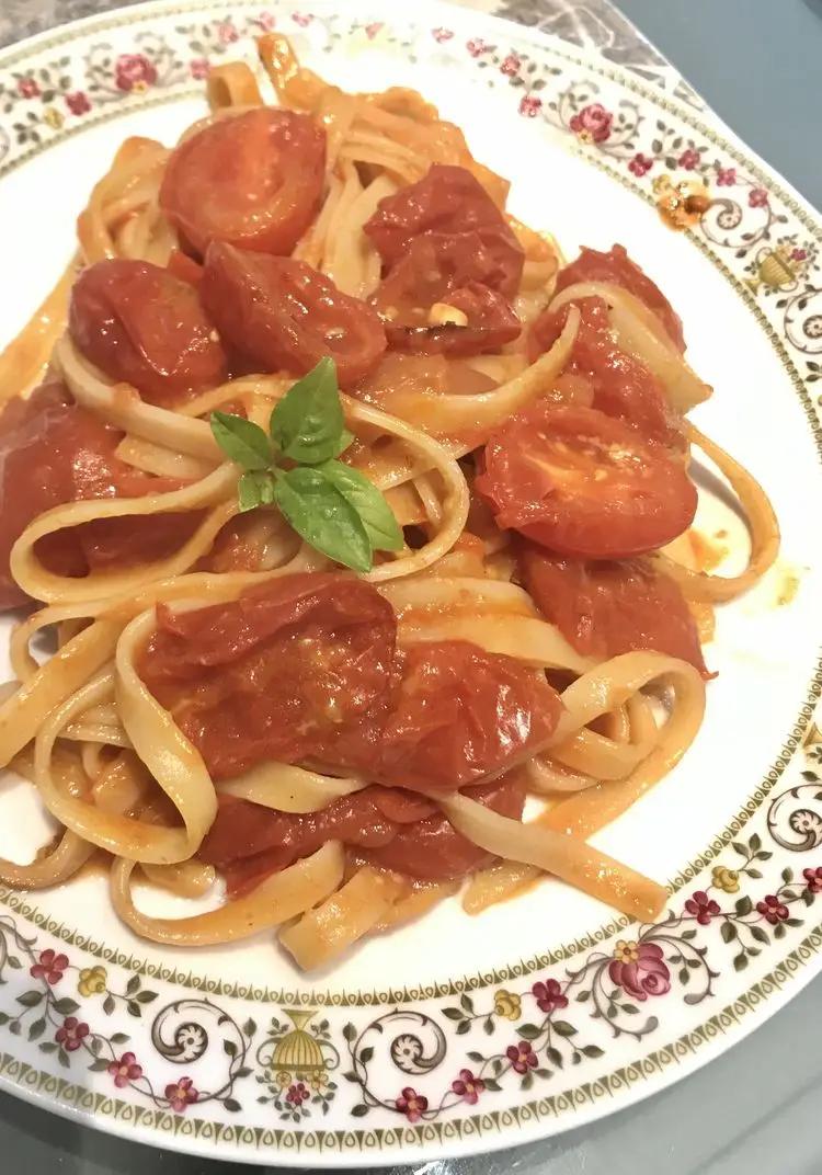 Ricetta Fettucce con pomodoro pizzutello al forno di gelfomarco