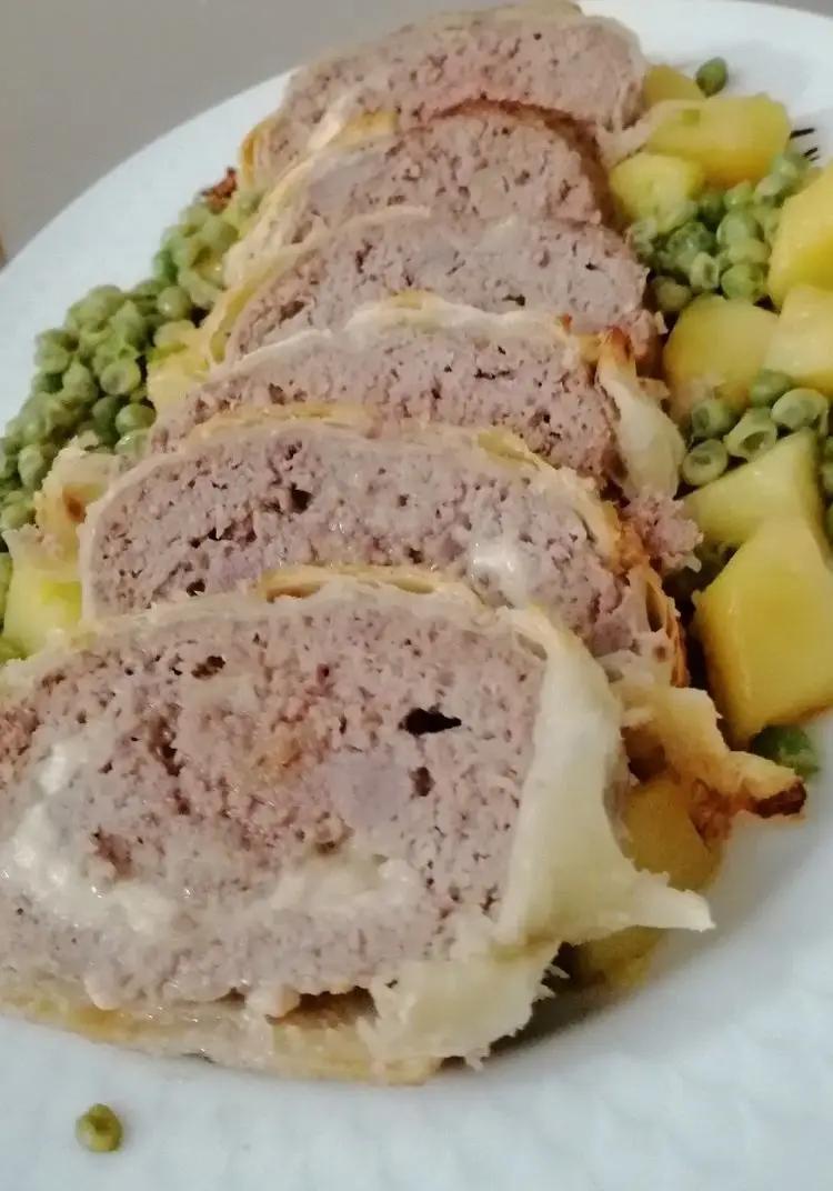 Ricetta Polpettone in crosta con contorno di patate e piselli di maria_luisa92