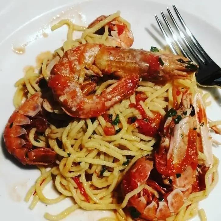 Ricetta Tagliolini scampi e gamberi aromatizzati al brandy di Le_ricette_di_Romina_