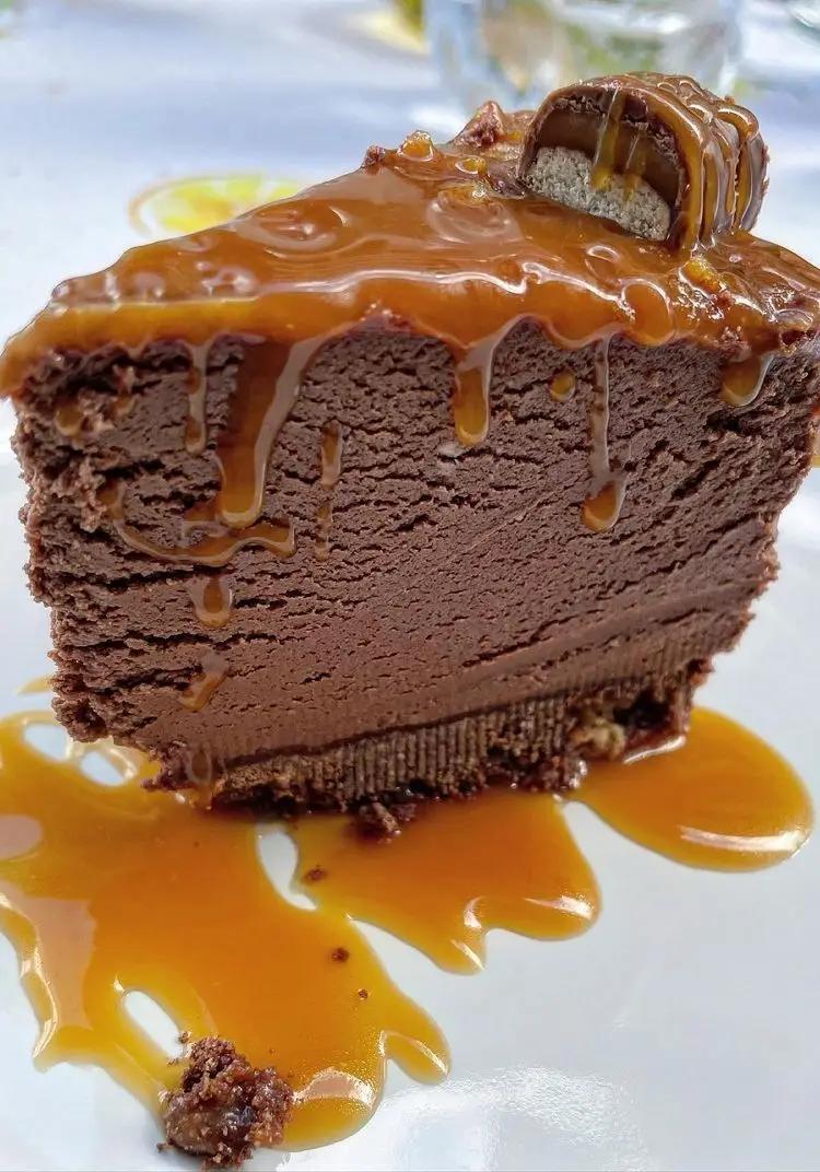 Ricetta Cheesecake al cioccolato con mou salato di fats_food