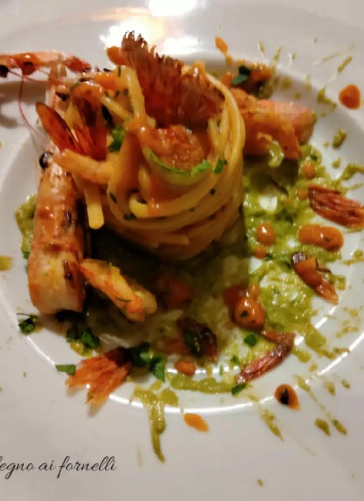 Ricetta Linguine risottate in bisque ridotta di crostacei, con scampi e gamberi arrostit di flavianoiammarino