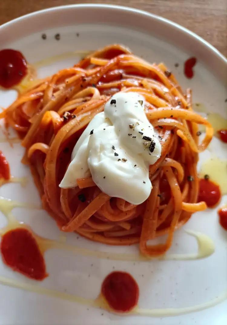Ricetta Linguina al pomodoro 🍅 con stracchino di lodovico.pradella