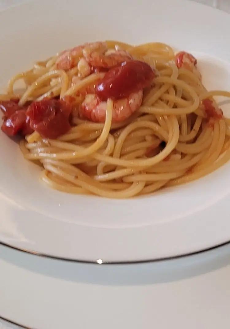Ricetta Spaghetto con gambero rosso e pomodorino di pet.angy.83