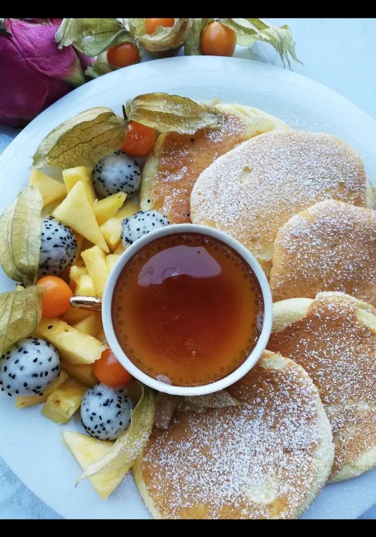 Ricetta Pancakes miele e frutta tropicale 🍍 di Unpiattoperamica