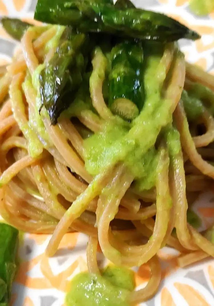 Ricetta Spaghetto quadrato al pesto di asparagi di magazzinodelgusto