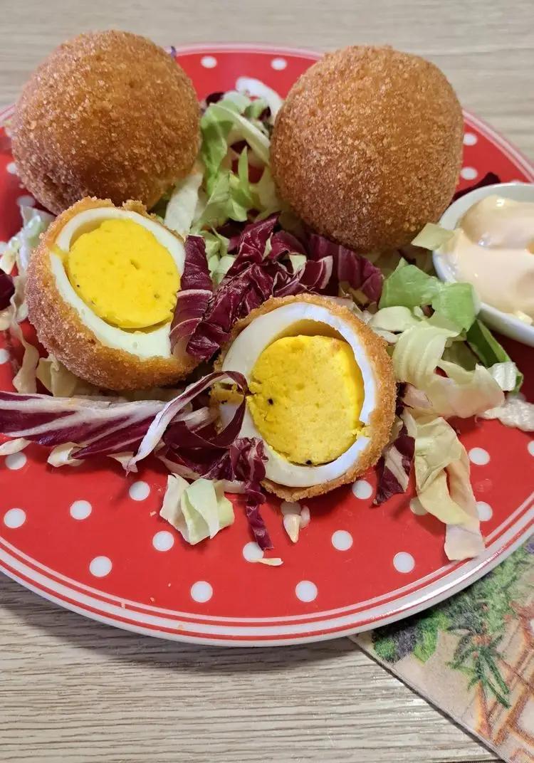 Ricetta Uova sode farcite alla maionese e fritte di ricettegustose.it