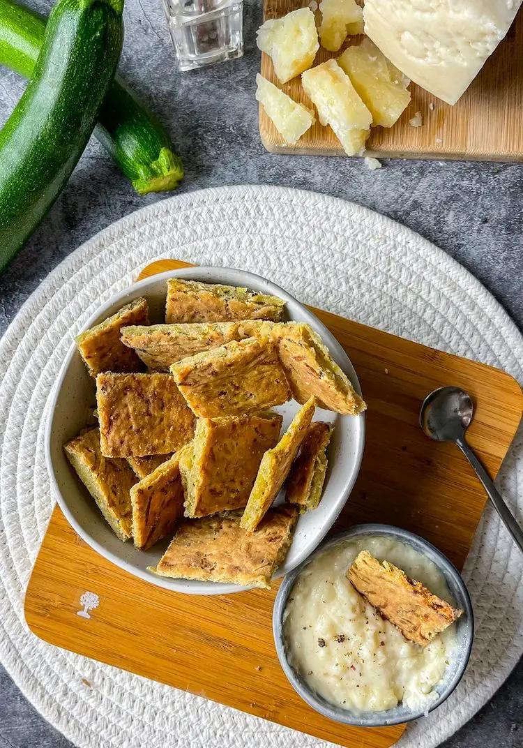 Ricetta Sfogliatine di Zucchine e Salsa Cacio e Pepe di bozza.di.colore