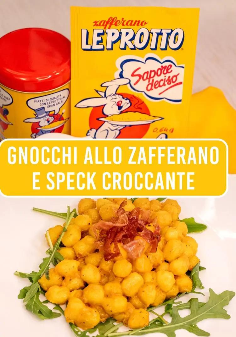 Ricetta Gnocchi allo Zafferano e Speck croccante di lemollichedinana