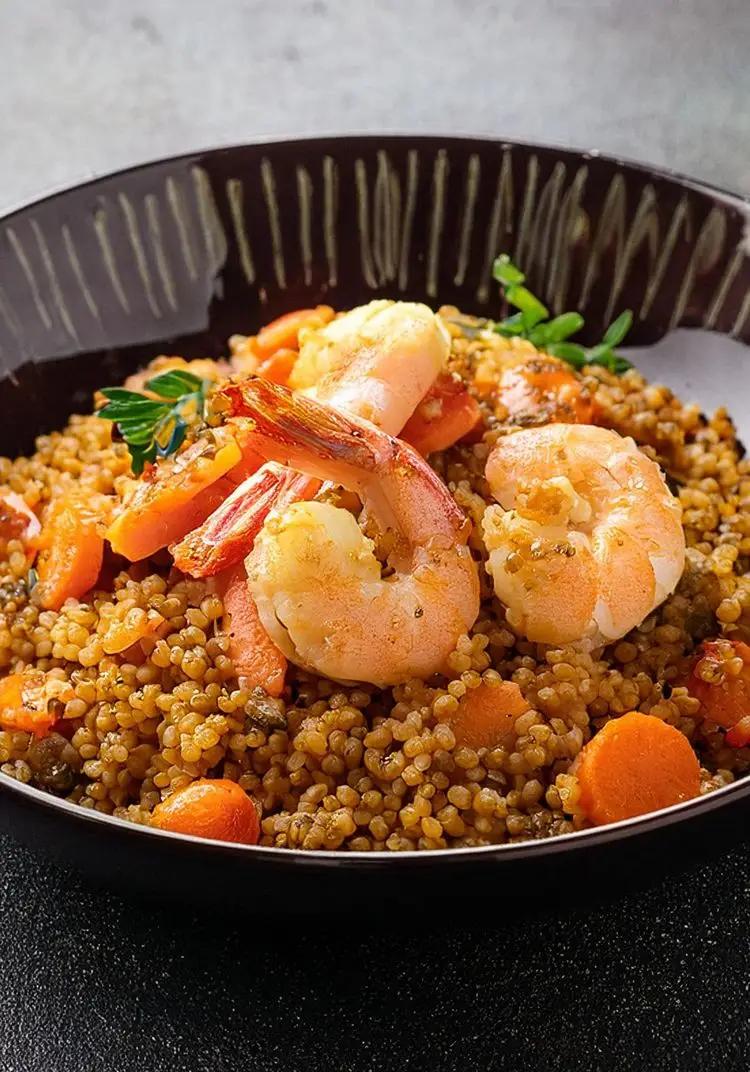 Ricetta Couscous con lenticchie, gamberetti e carote di elisa_balboni