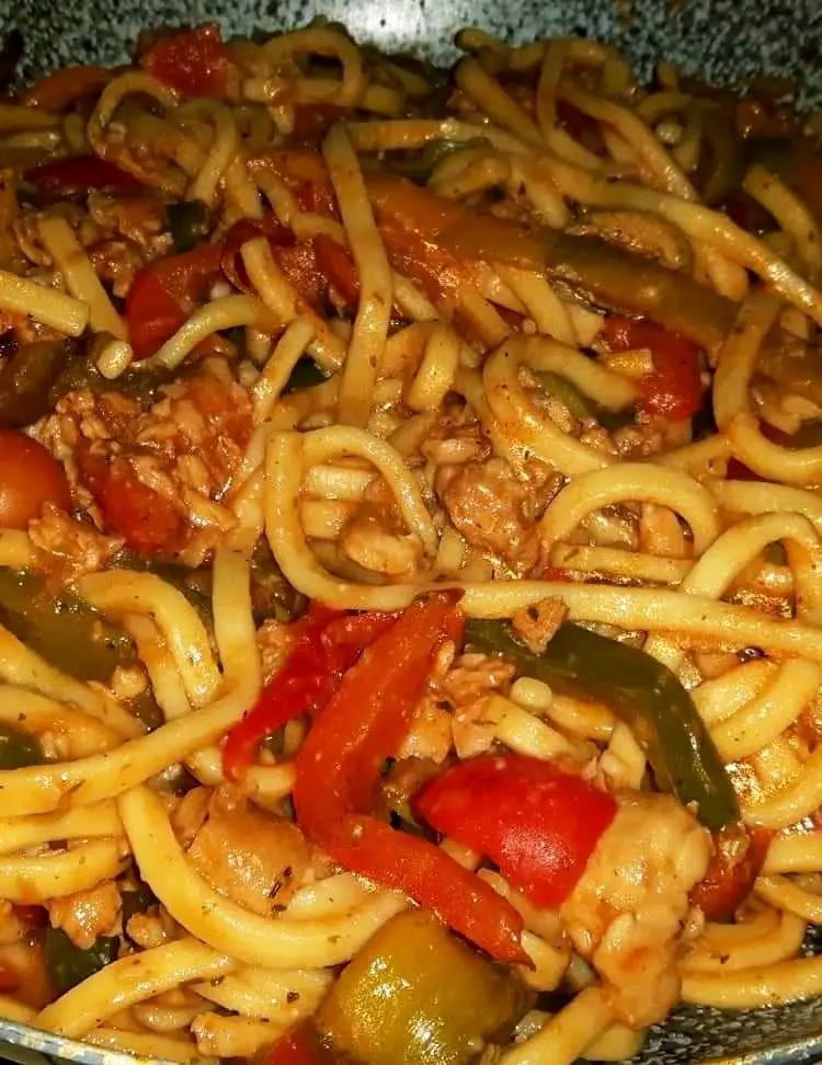 Ricetta Scialatielli sugo di merluzzo e peperoni di giusi7