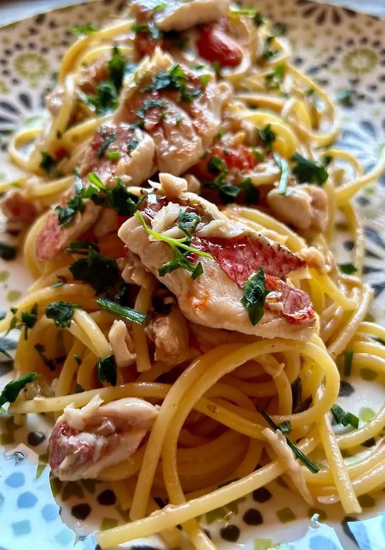 Ricetta Spaghetti con filetti di triglia di francescofdl