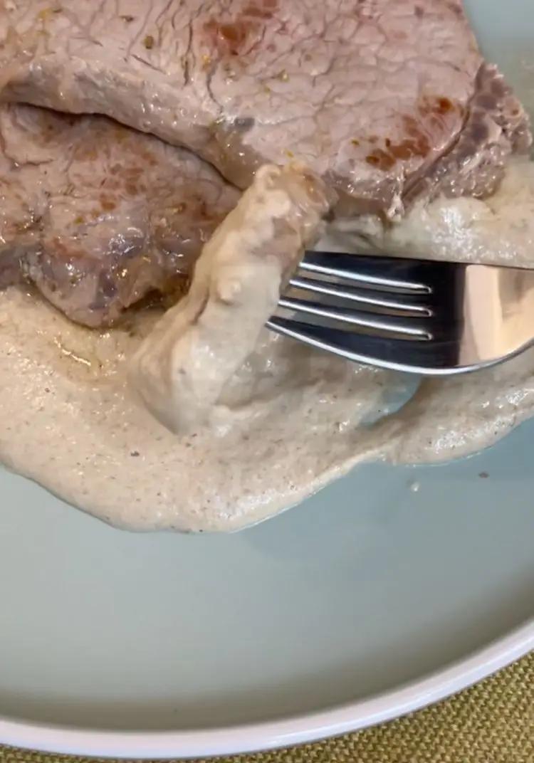 Ricetta Tagliata di Manzo con crema ai Funghi Porcini di unamicoincucina
