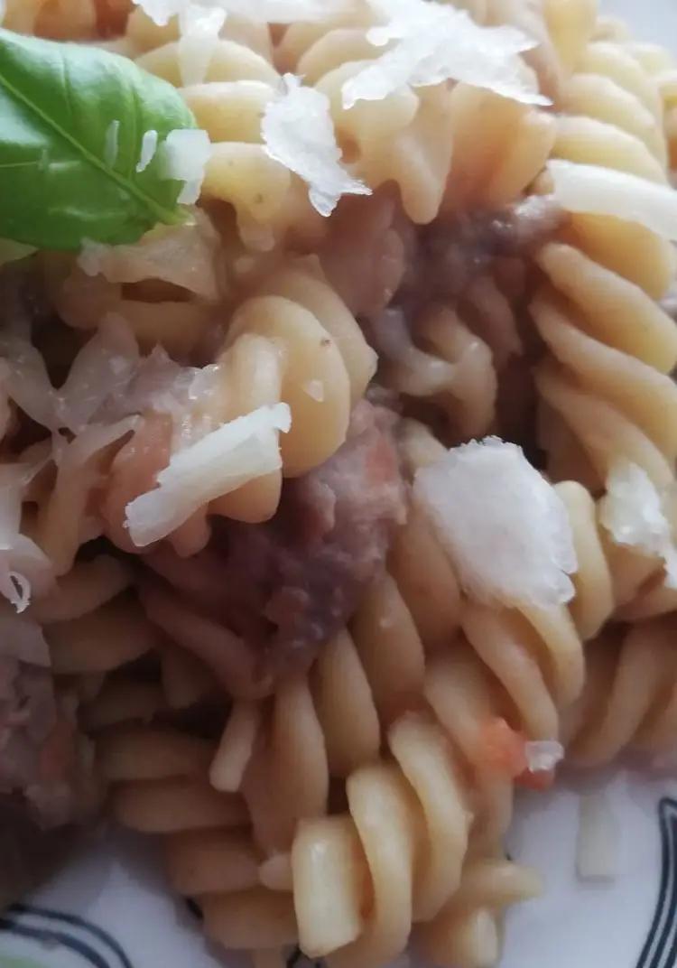 Ricetta Fusilli con Crema di fagioli e salsiccia di nnoglia noglia di giuditta8