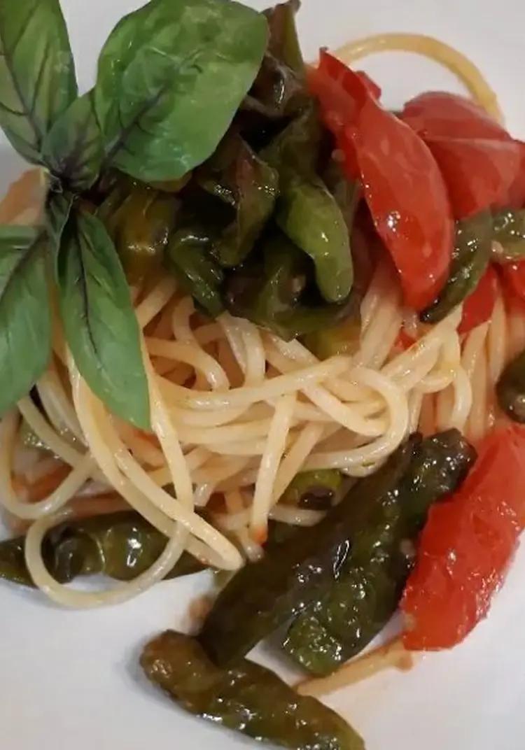 Ricetta Spaghetti con friggitelli e pomodorini di simoneantonella54