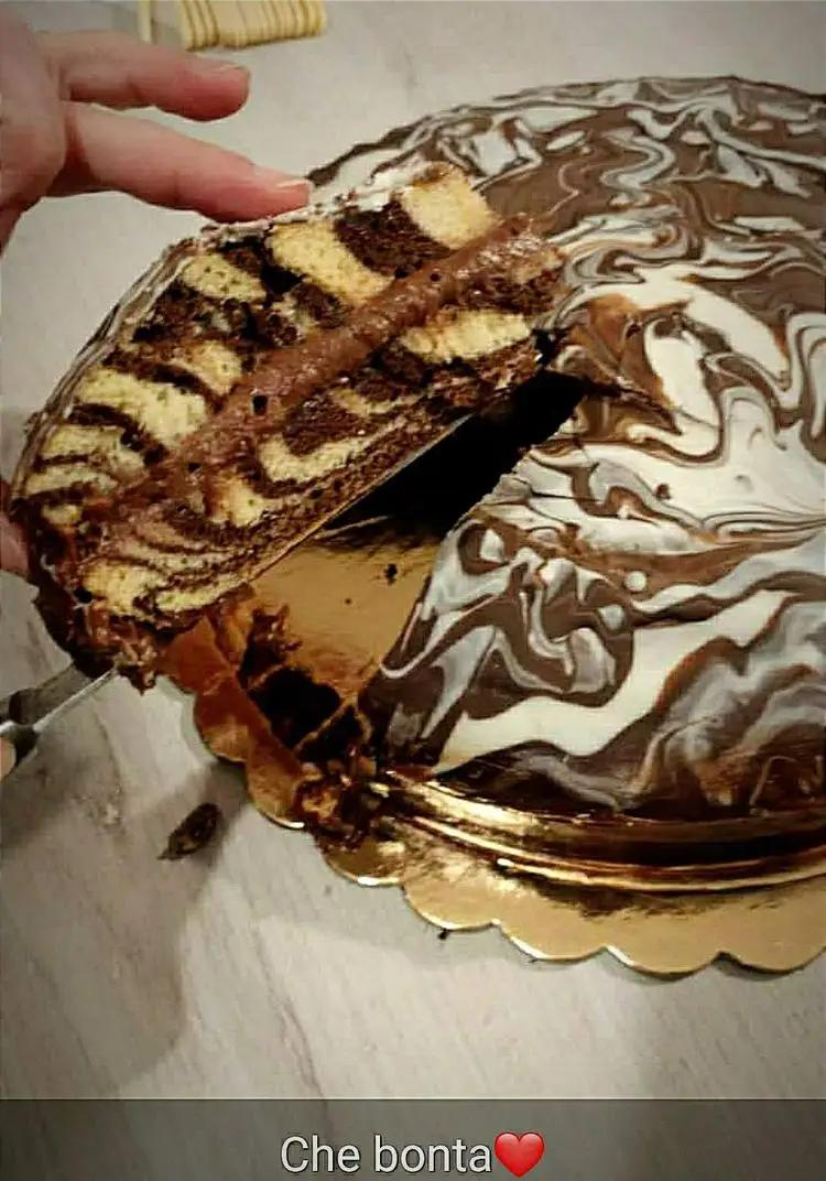 Ricetta Torta zebrata con crema mascarpone e Nutella di francescacass