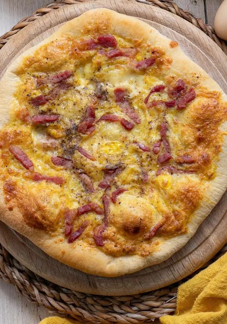 Ricetta Pizza Carbonara di nennelluccia