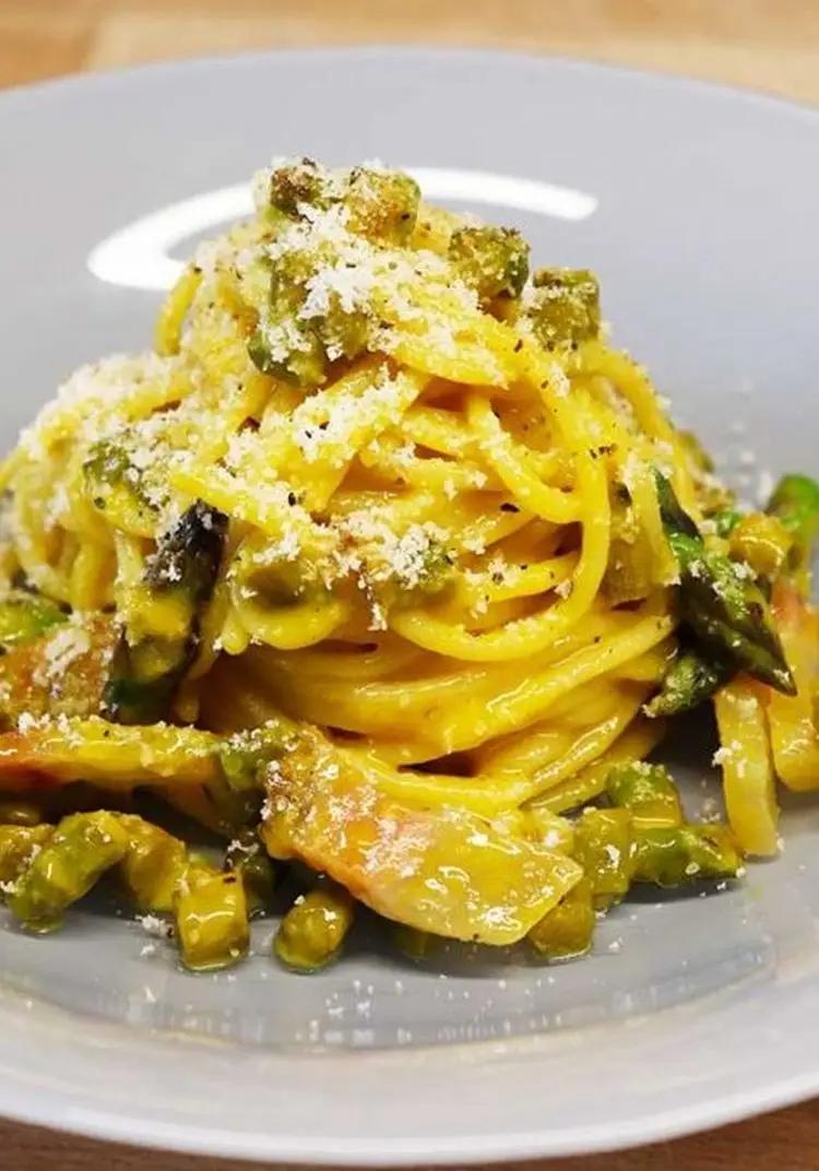 Ricetta Carbonara di asparagi di nennelluccia