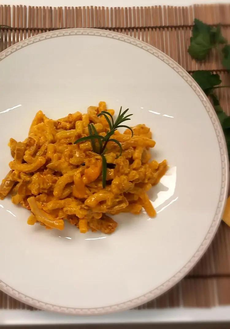 Ricetta Passatelli Gold con zafferano, champignon e salsiccia di inst.ana.gram