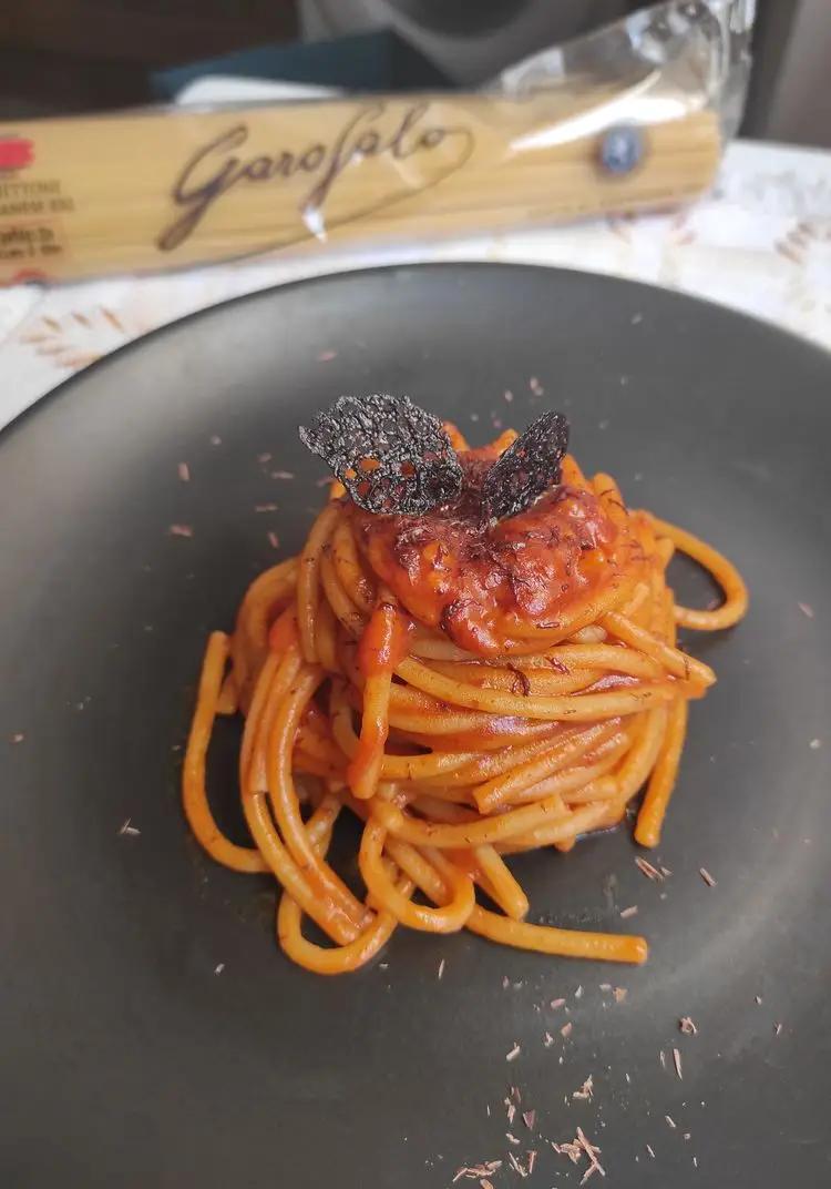 Ricetta 🍝🍫 Spaghetti all'assassina con cioccolato fondente di Sapori_di_Chiara