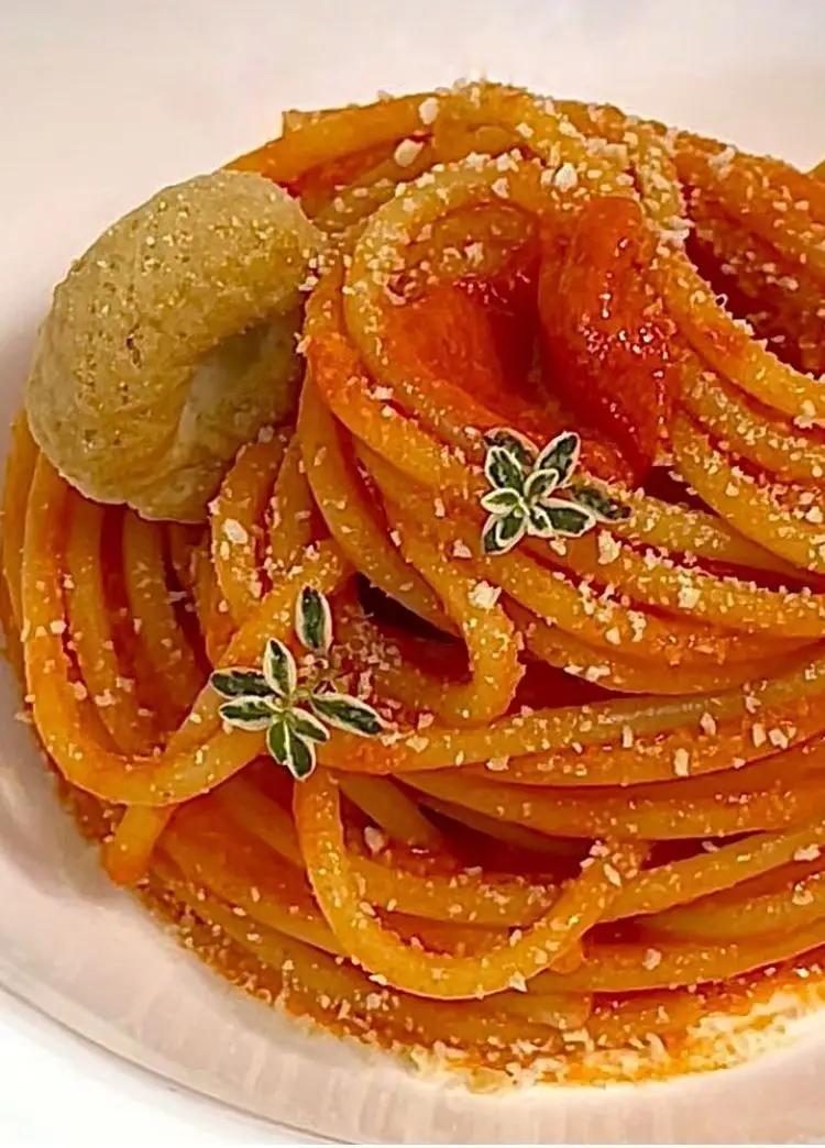 Ricetta Spaghetto con crema di peperone e tarallo di flastefyfood