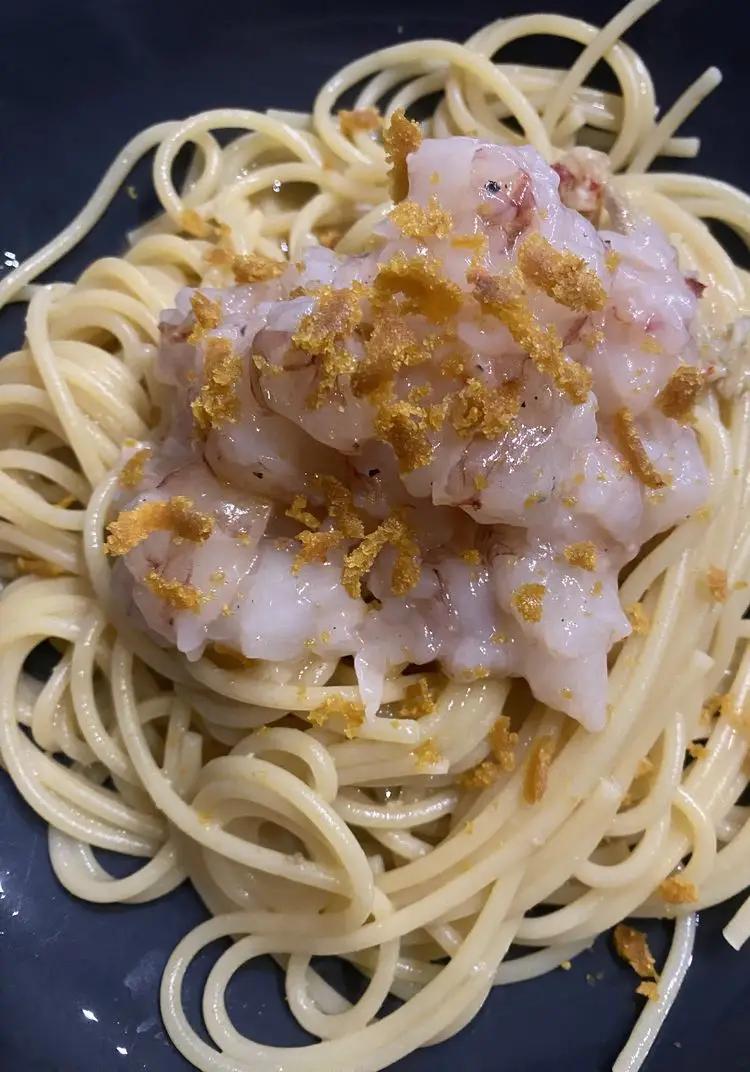 Ricetta Spaghetti tartare di gamberi e bottarga di francesca180