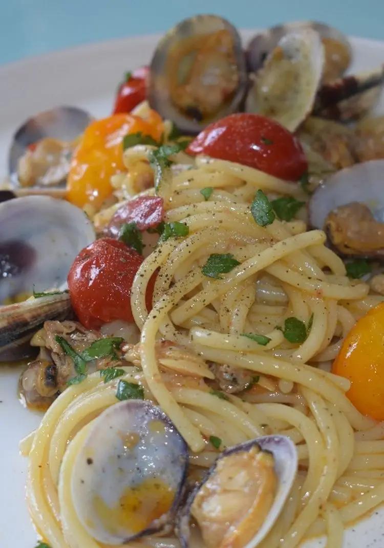 Ricetta Spaghetti alle vongole e pomodorini di Mamy.chef75