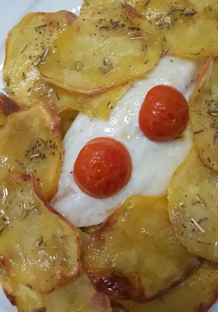 Ricetta Filetto d’orata con pomodorini in crosta di patate di destefanispina