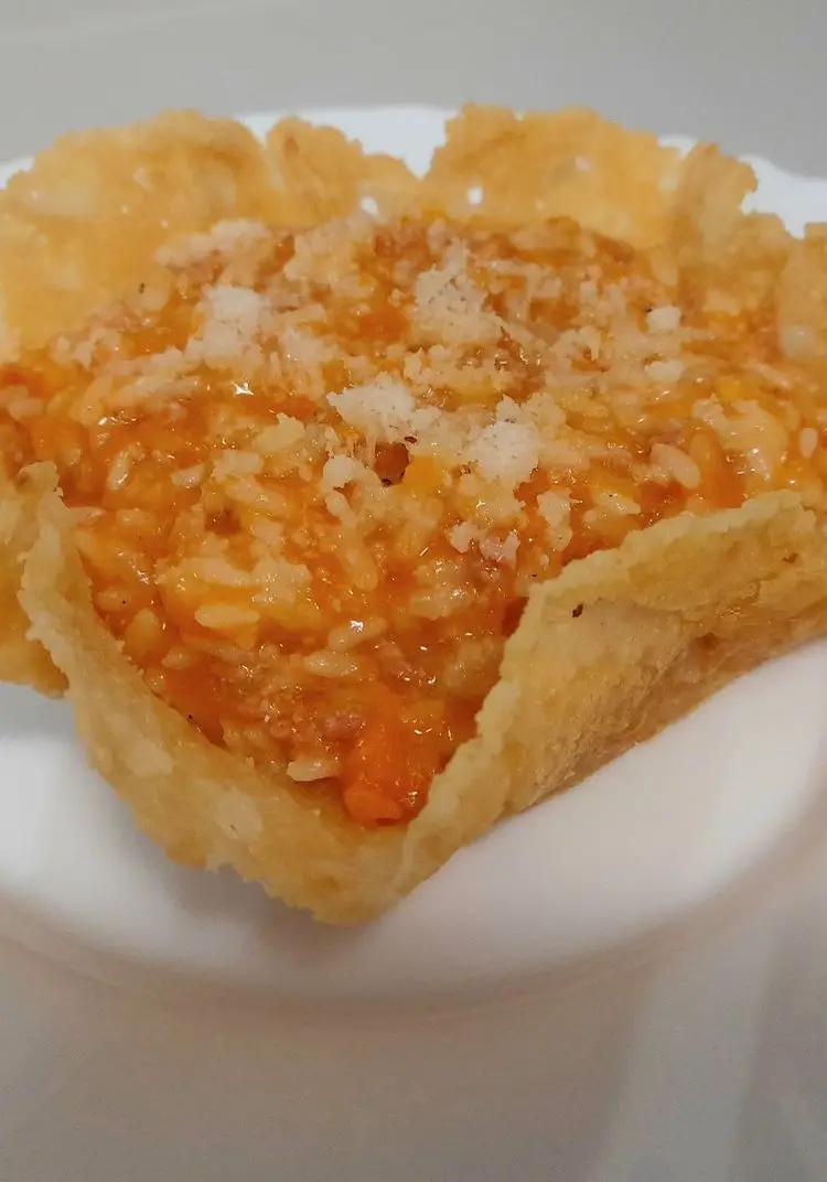 Ricetta Risotto zucca e salsiccia in crosta di parmigiano di saraiannu82