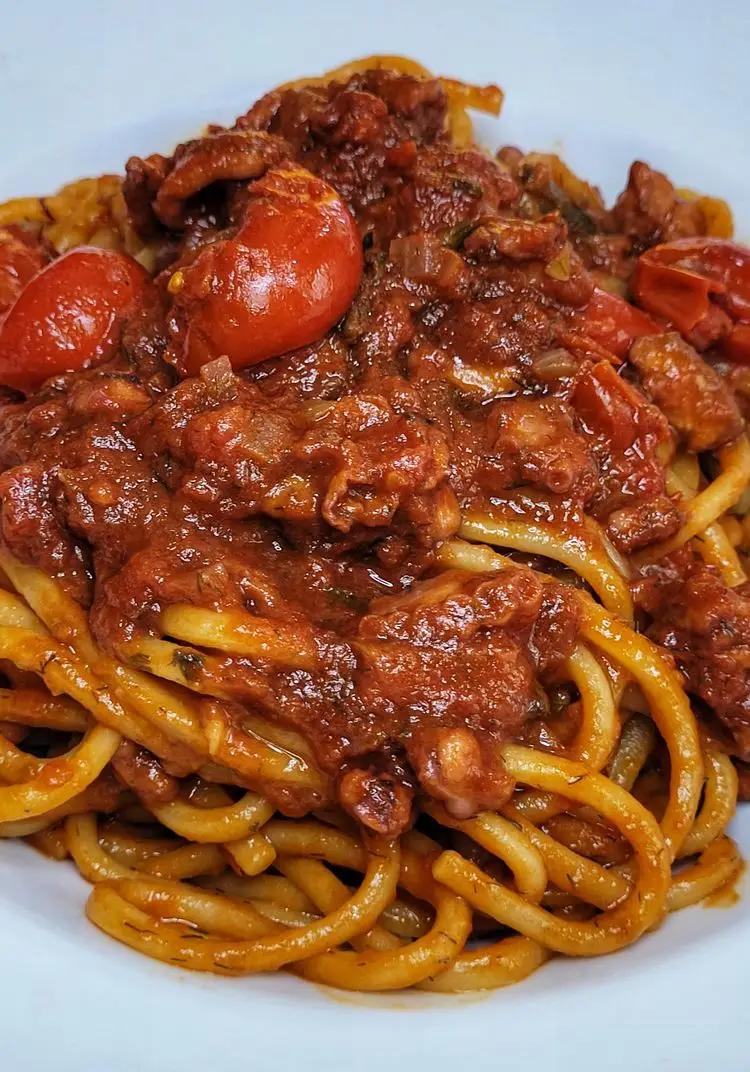 Ricetta Spaghetti al sugo di polpo e finocchietto selvatico di robertoscianna83