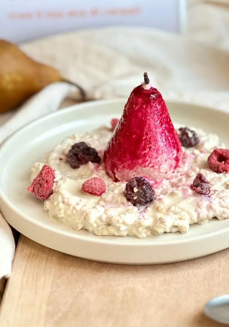 Ricetta Pink shocking Pear su letto di Frozen Porridge di mara_healthy_fit