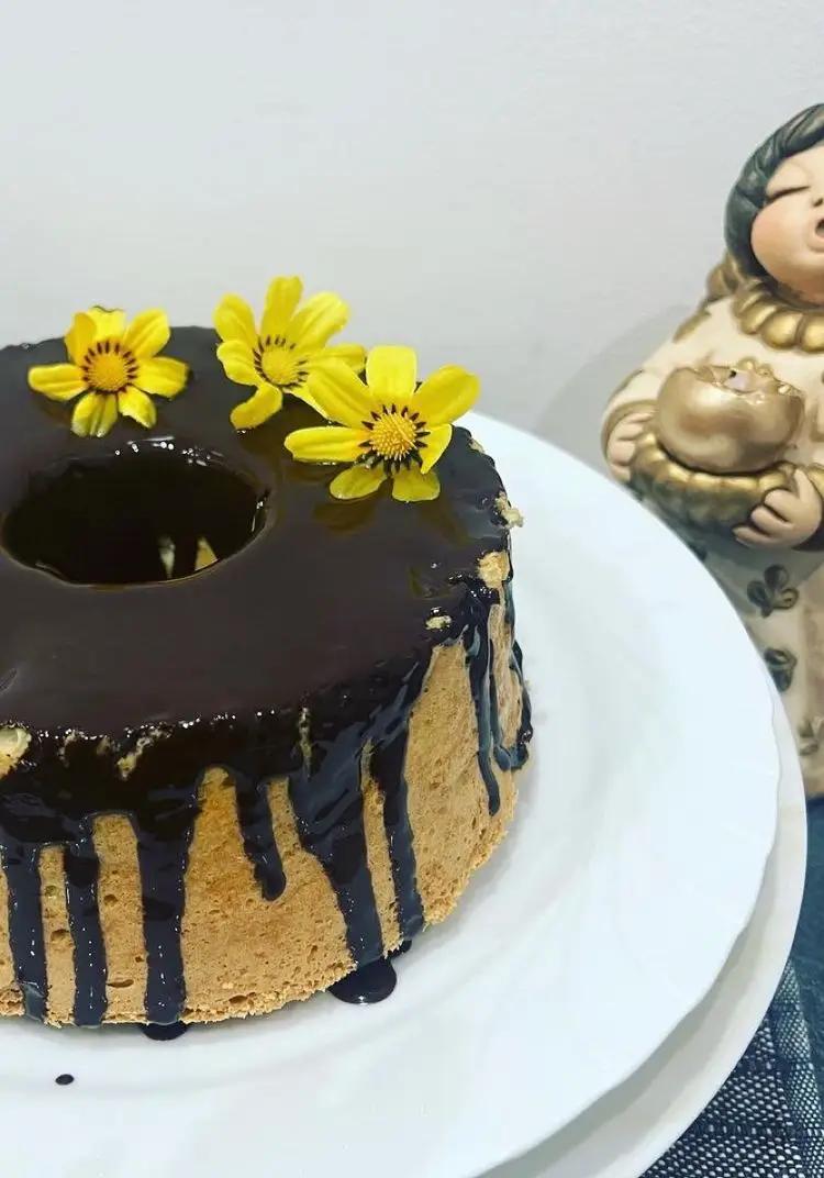 Ricetta Angel cake 👼🏻👼🏻👼🏻con glassa al cioccolato di loredana705