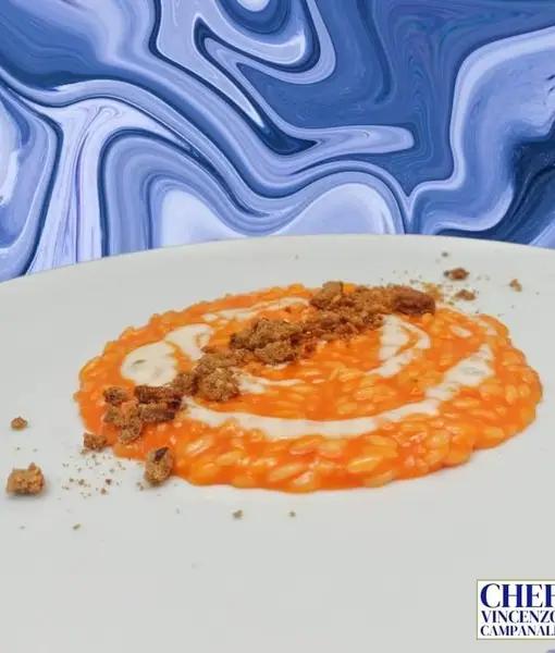 Ricetta Risotto alla zucca fonduta al gorgonzola tarallo al grano arso di chef_vincenzo_campanale